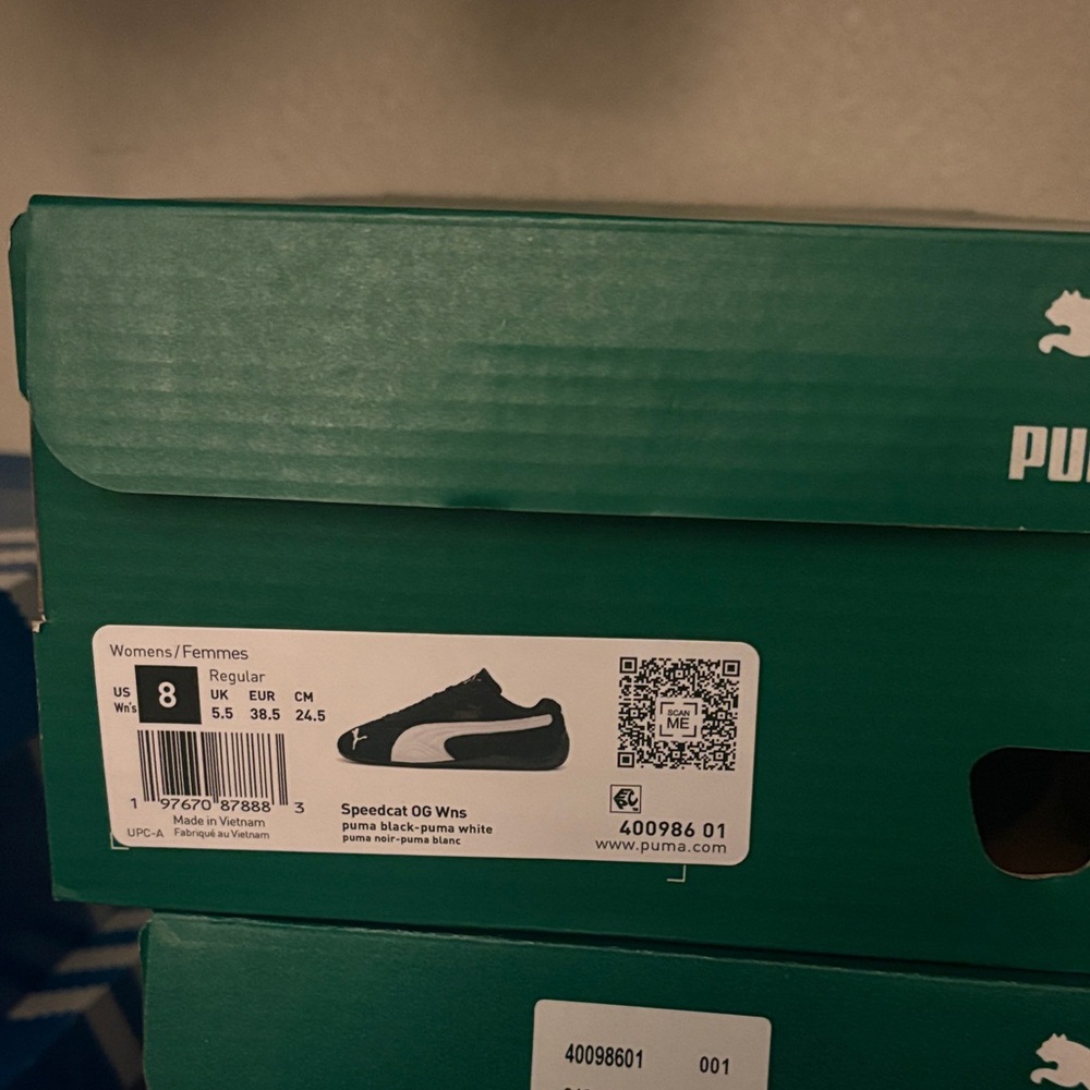 Puma Speedcat OG Black and White Shoes